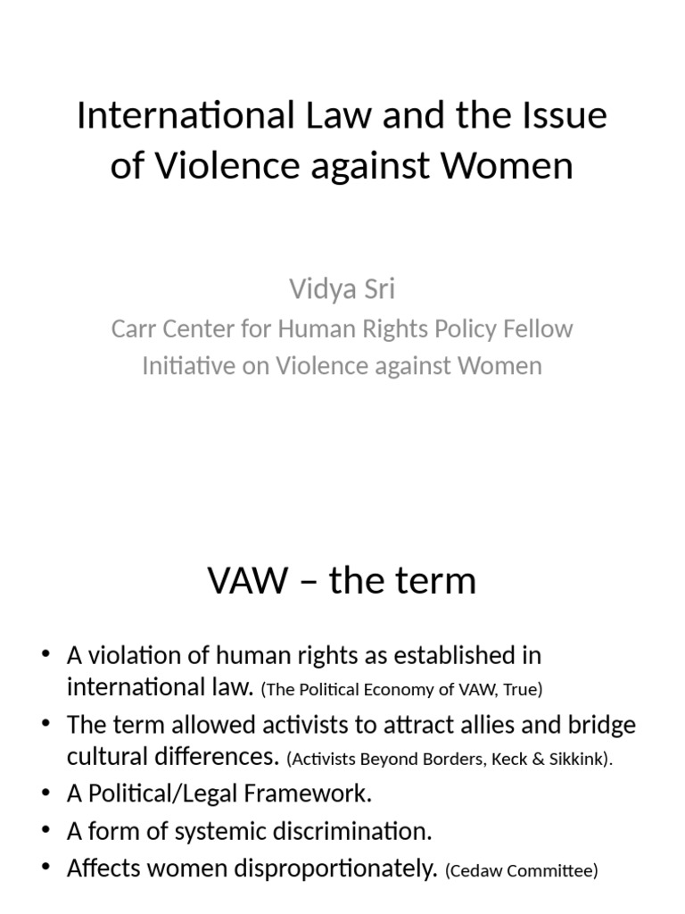 Understanding Violence Against Women Globally | PDF | Violence Against ...