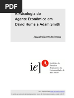 A Psicologia do Agente Econômico Em Hume e Smith - Eduardo G. da Fonseca