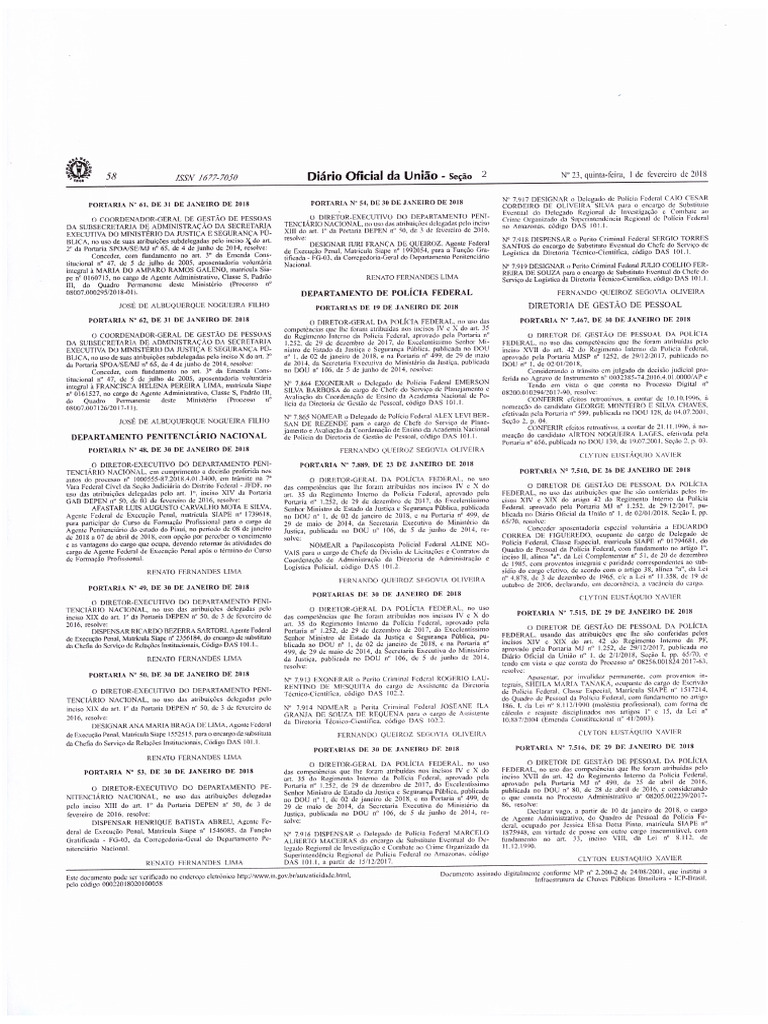 177 Portaria 7 516 18 Vacancia | PDF
