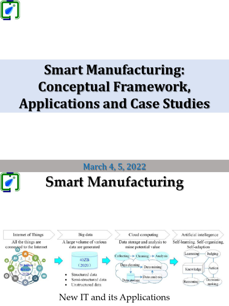Lecture 11 Conceptual Framework, Applications and Case Studies in Smart ...