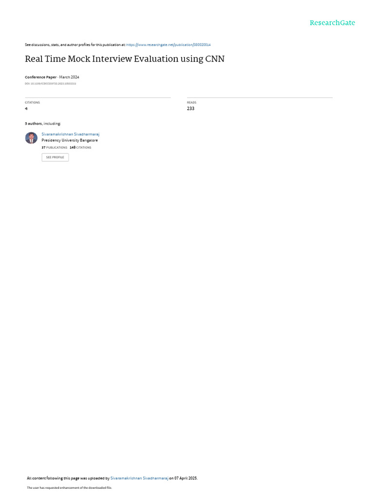 Real-Time Mock Interview Evaluation System | PDF | Speech Recognition ...