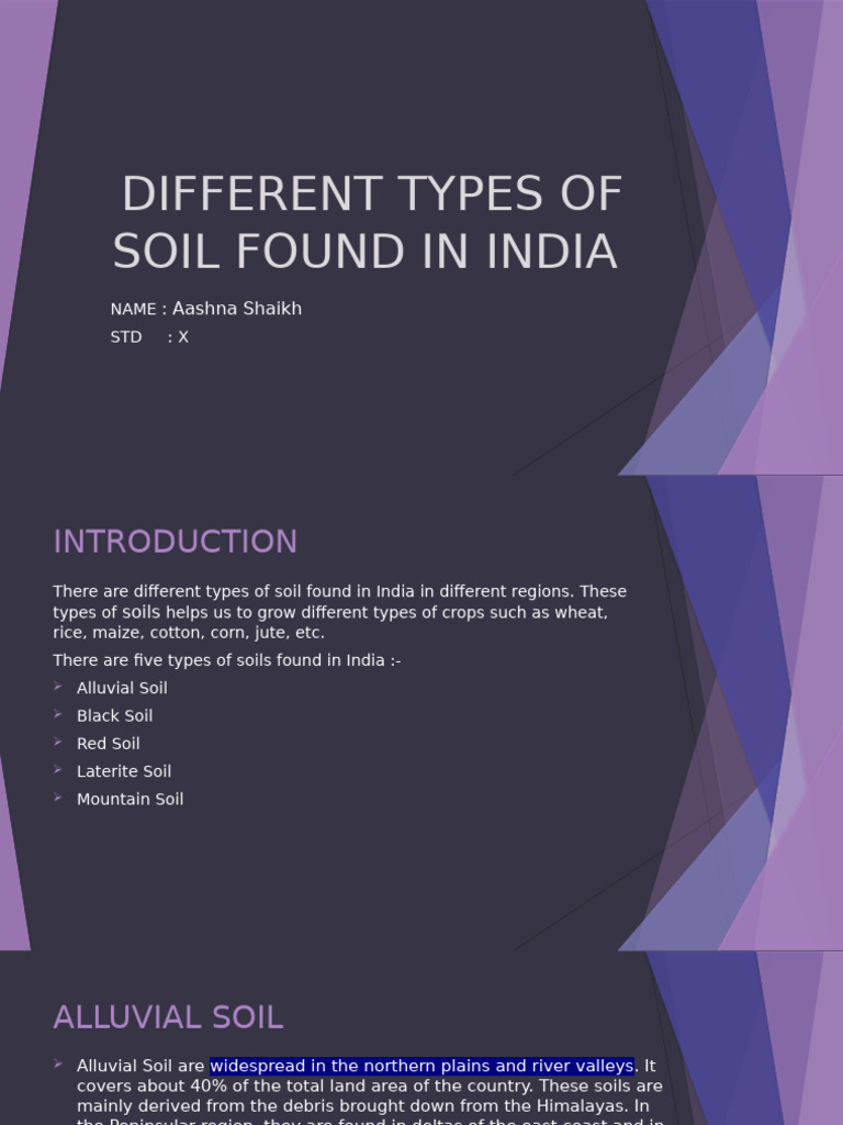 Types of Soil in India Explained | PDF | Soil | Soil Science