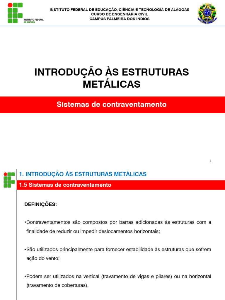 Sistemas de Contraventamento em Estruturas Metálicas | PDF | Material ...