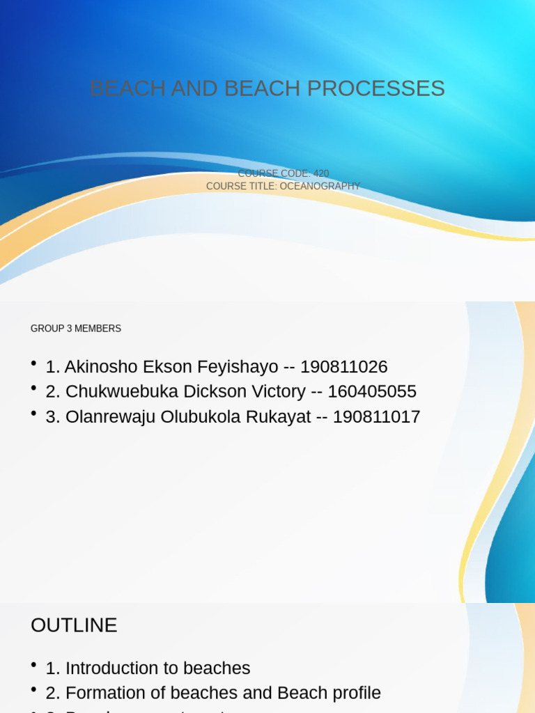 Beach and Beach Processes-1 | PDF | Beach | Coast