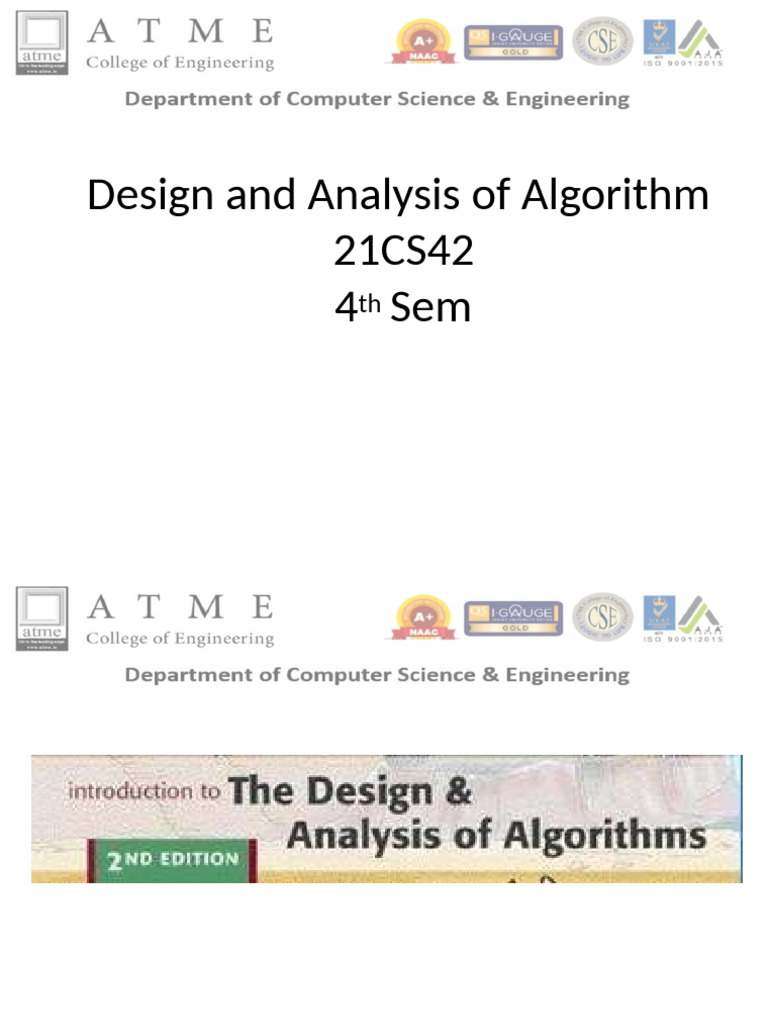 Design and Analysis of Algorithms Course | PDF | Queue (Abstract Data ...
