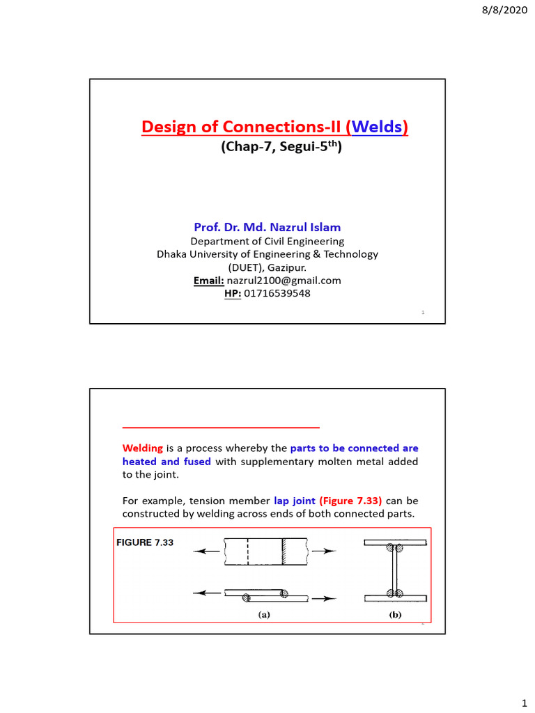 Welded Connection Design Guide | PDF | Welding | Construction