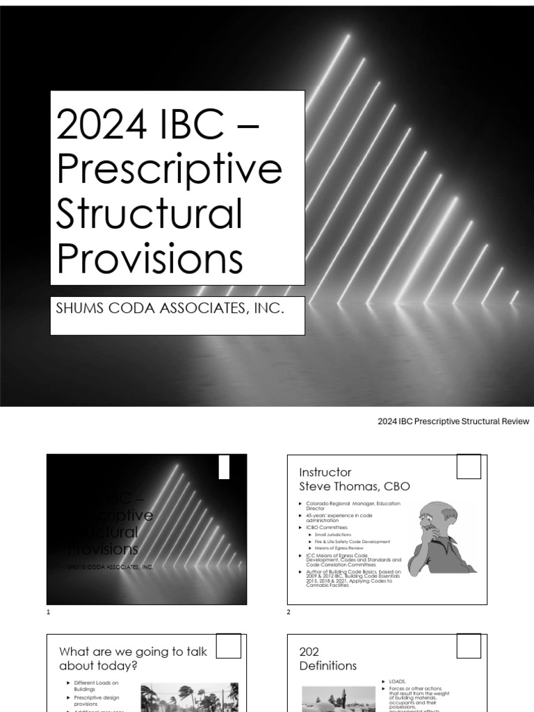 2024 IBC Structural Provisions Overview | PDF | Structural Load | Wound