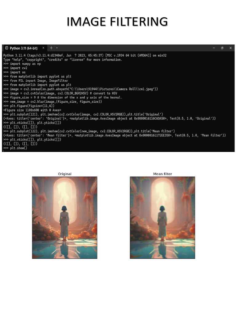 Image filtering | PDF