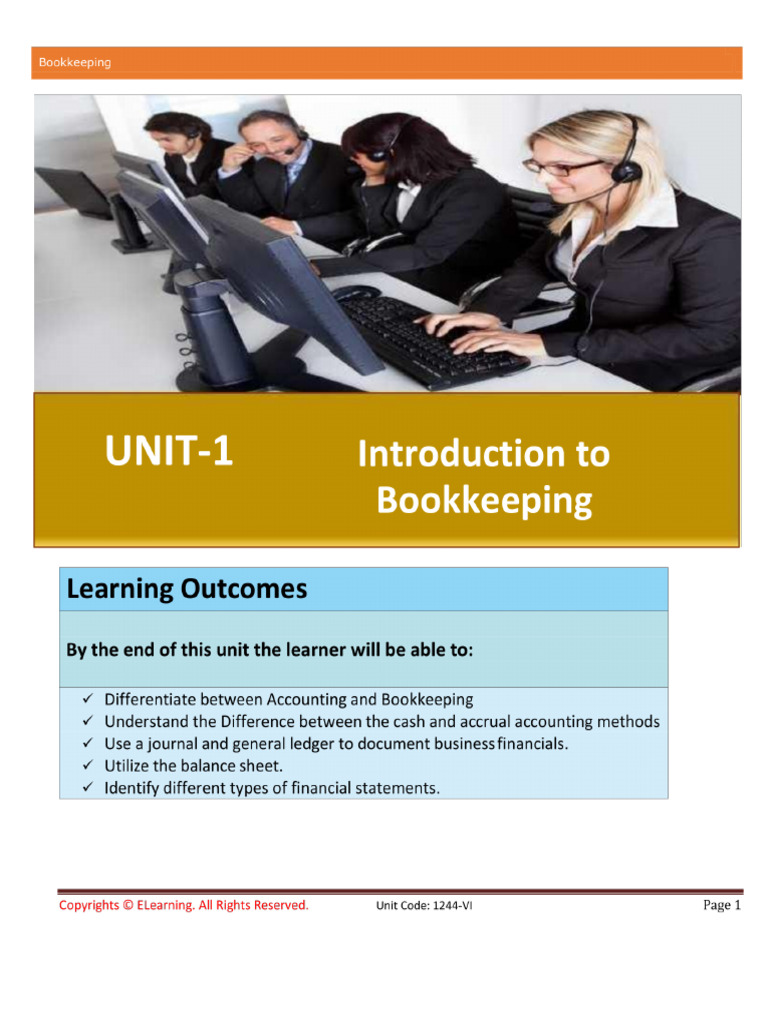 1676469039unit 1 1244-VI Introduction of Bookkeeping | PDF