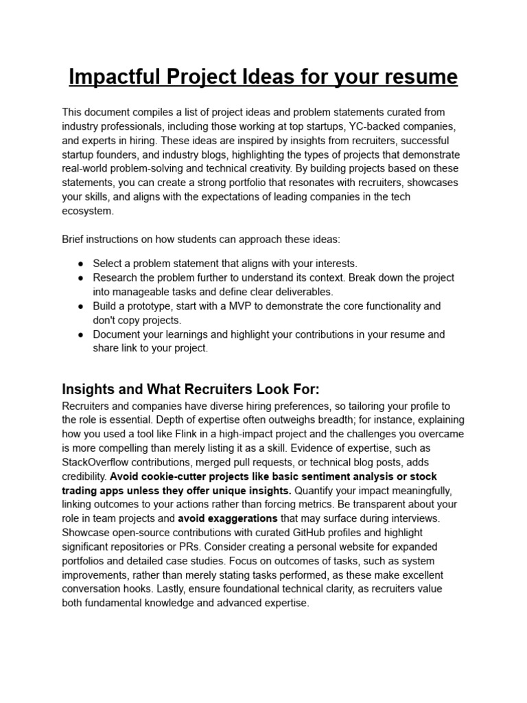 Top 10 Impactful Project Ideas | PDF | Central Processing Unit | Proxy ...