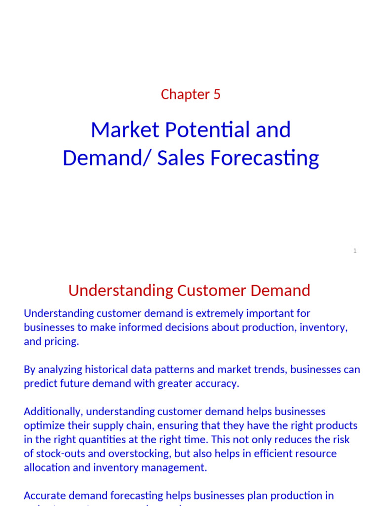 Demand Forecasting and Market Potential | PDF | Forecasting | Errors ...