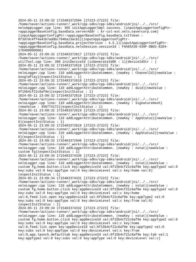 Nelo App Logger Initialization Log | PDF | Embedded Linux Distributions ...