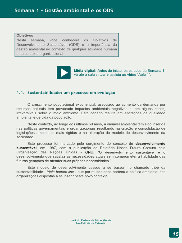 Gestão Ambiental e ODS: Sustentabilidade | PDF | Sustentabilidade ...