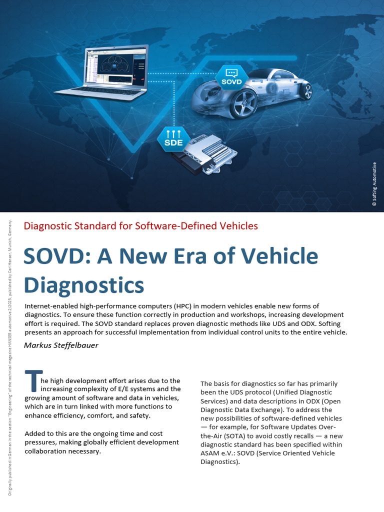 SOVD: Next-Gen Vehicle Diagnostics Standard | PDF | Server (Computing ...