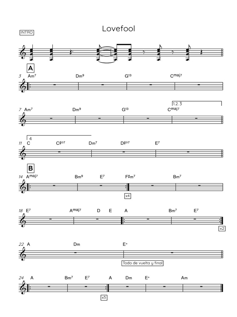 Lovefool - Partitura Completa | PDF