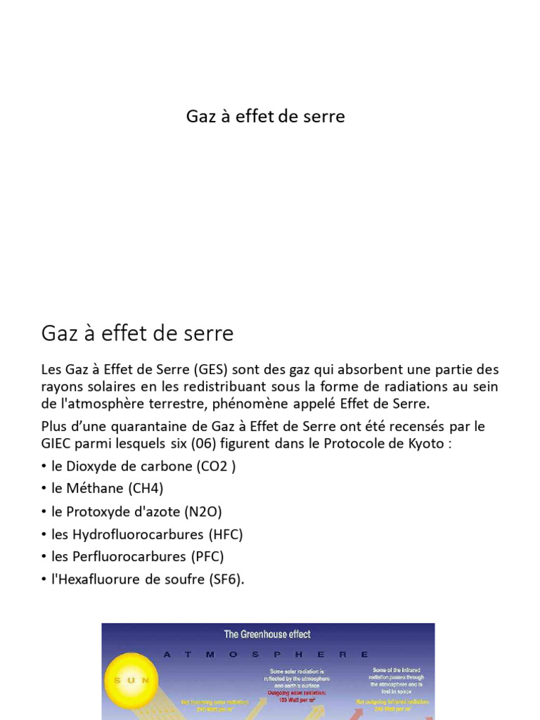 Comprendre les Gaz à Effet de Serre | PDF | Changement climatique ...