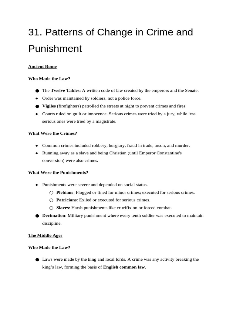 31. Patterns of Change in Crime and Punishment | PDF | Prison | Crimes