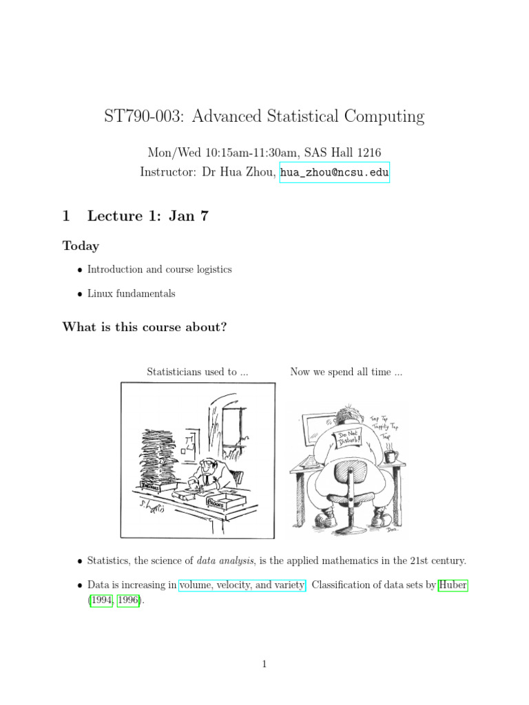 Advanced Statistical Computing Course Overview | PDF | Version Control ...
