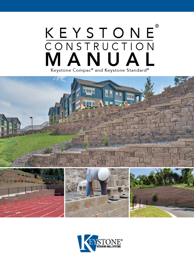 Keystone Compac Retaining Wall Manual | PDF | Drainage | Concrete