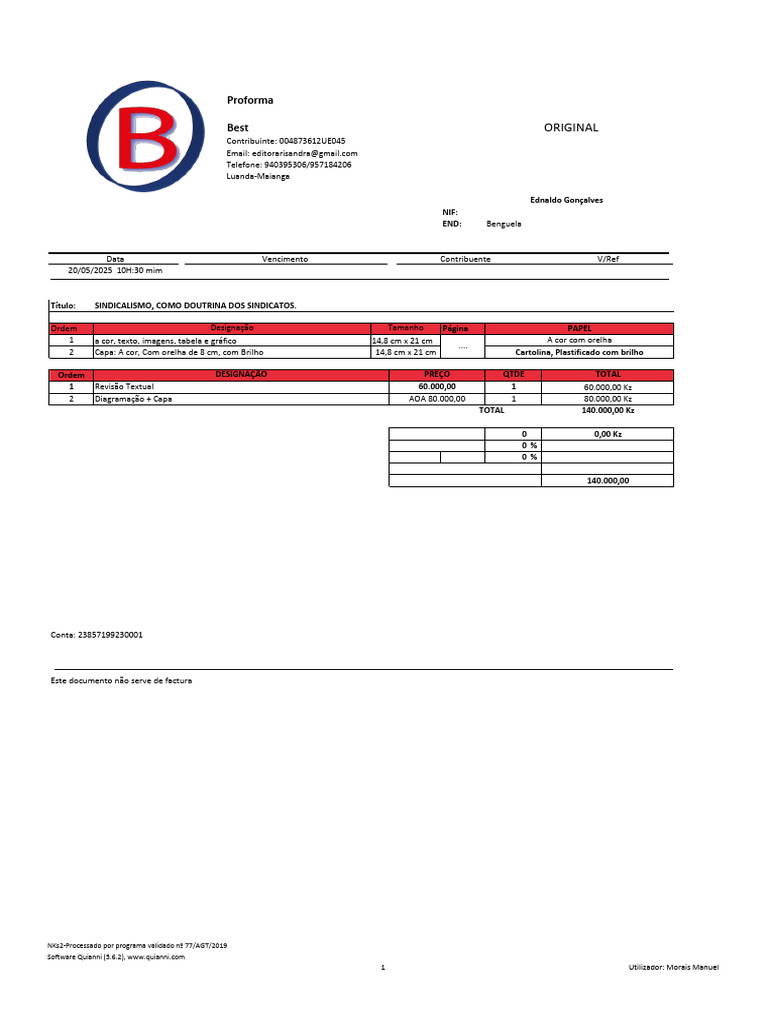 Proforma de Serviços de Design Gráfico | PDF
