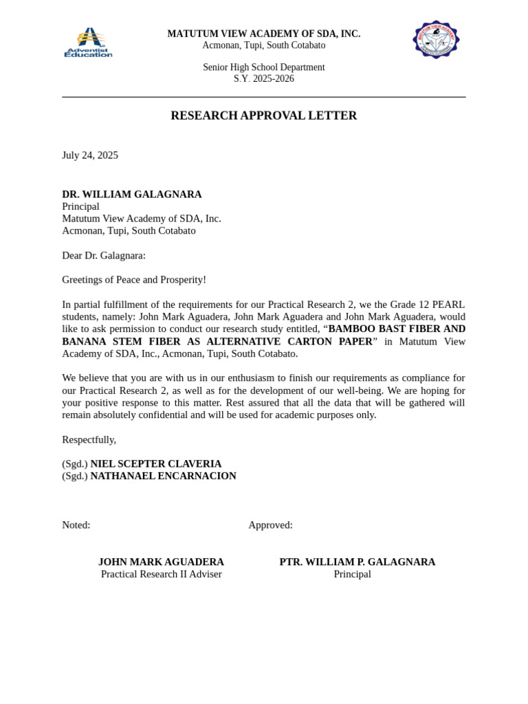 Approval Letter | PDF