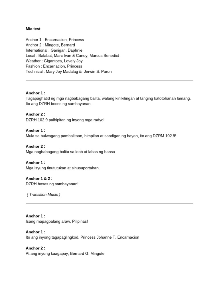 ESP Anchor Script | PDF