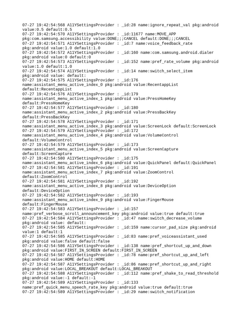 Accessibility Settings Provider Log | PDF | Portable Computers | Thin ...
