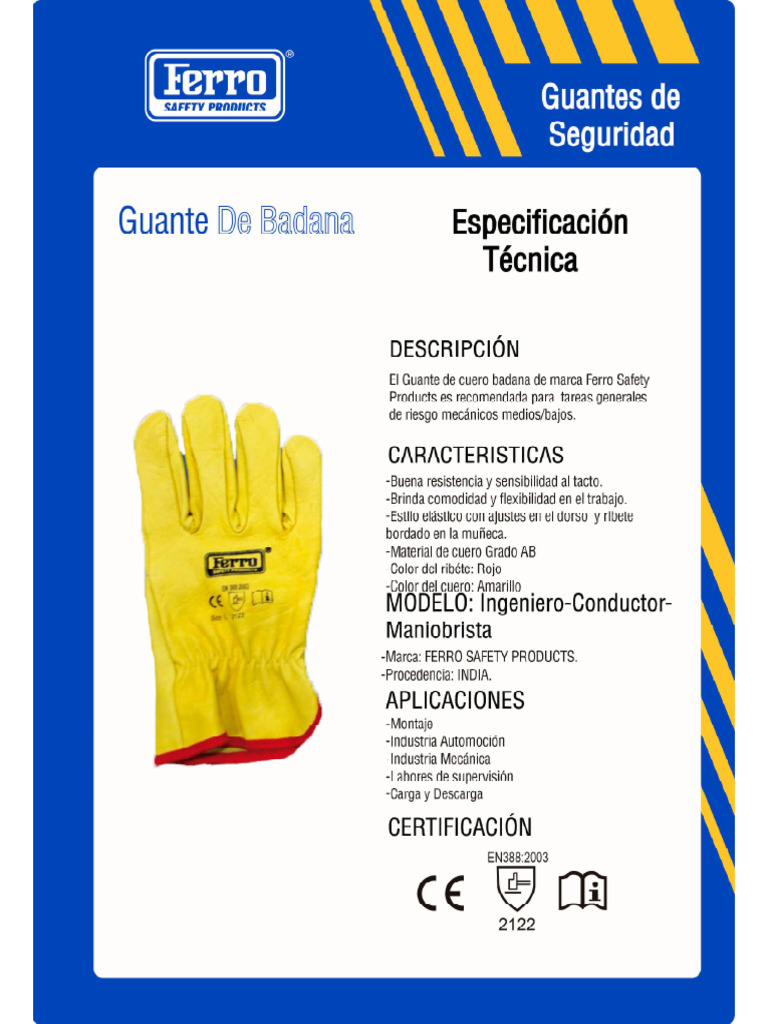 FT - Epp-Guante Ferro Cuero | PDF