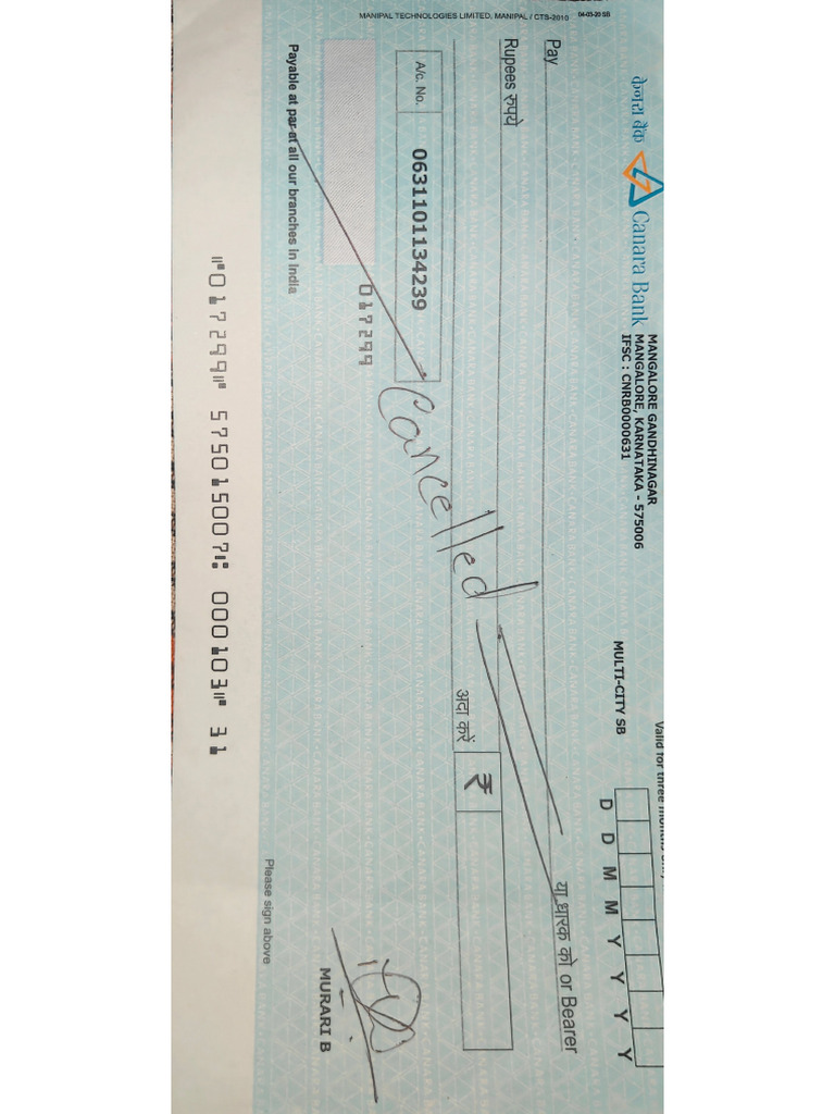 Cheque | PDF