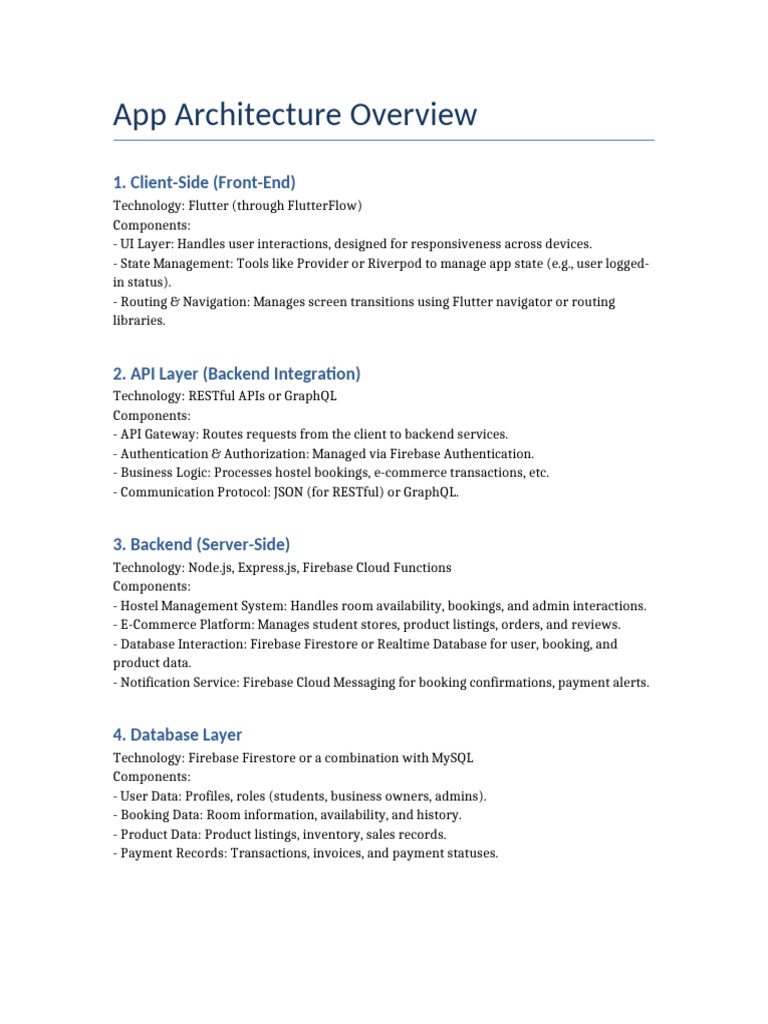 Comprehensive App Architecture Guide | PDF | Client–Server Model ...