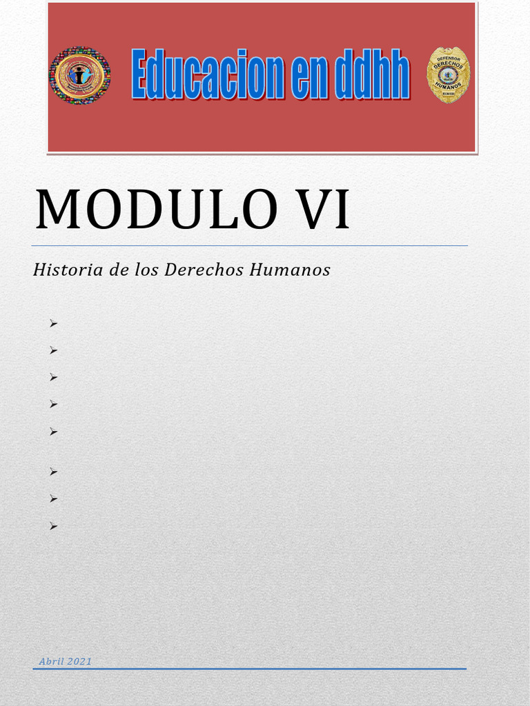 Historia y Fundamentos de los DDHH | PDF | Derechos humanos | Convenio ...