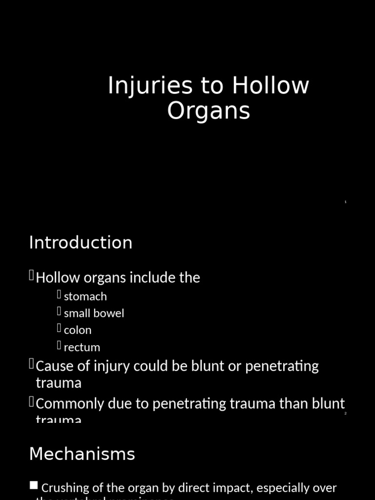Injuries To Hollow Organs | PDF | Diseases And Disorders | Medical ...