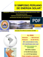 Presente y Futuro de Las Energias Renovables en El Peru