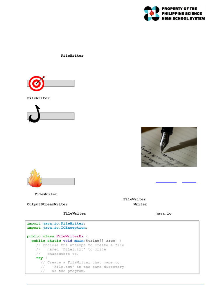 Using the FileWriter Class in Java | PDF | Computer File | String ...