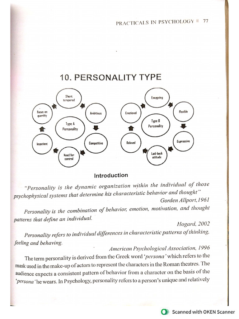 Personality Type Practical PDF | PDF