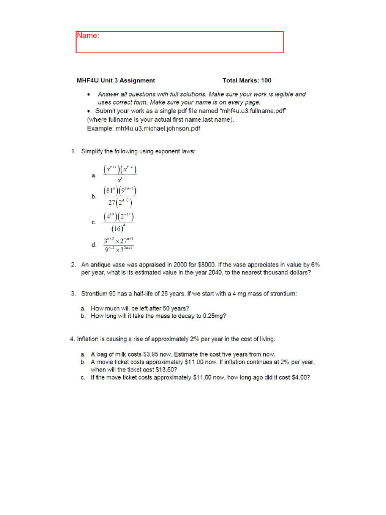 Pluginfile - Php1213mod Pagecontent13MHF4U Unit3 Assignment - PDF 4 | PDF
