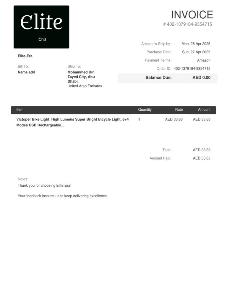 Invoice 402-1379184-9354715 | PDF