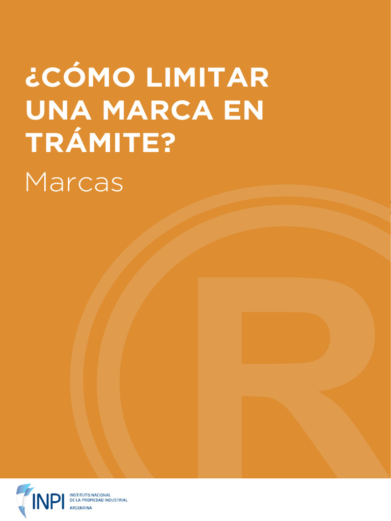 ¿Cómo Limitar Una Marca en Trámite?: Marcas | PDF | Informática