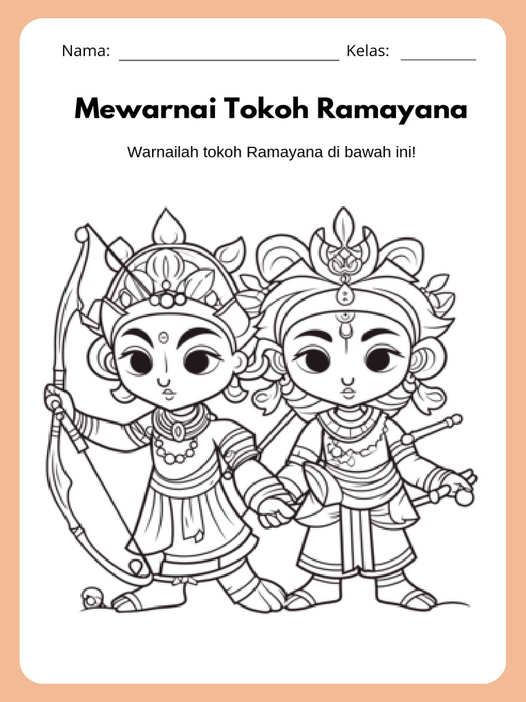 Mewarnai Tokoh Ramayana | PDF