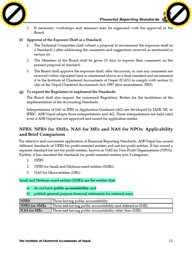 NFRS and NAS Standards Overview | PDF | International Financial ...