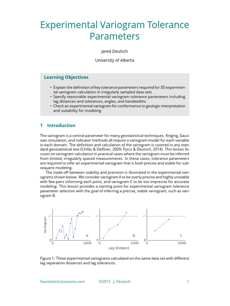 Vario Gram Parameters | PDF
