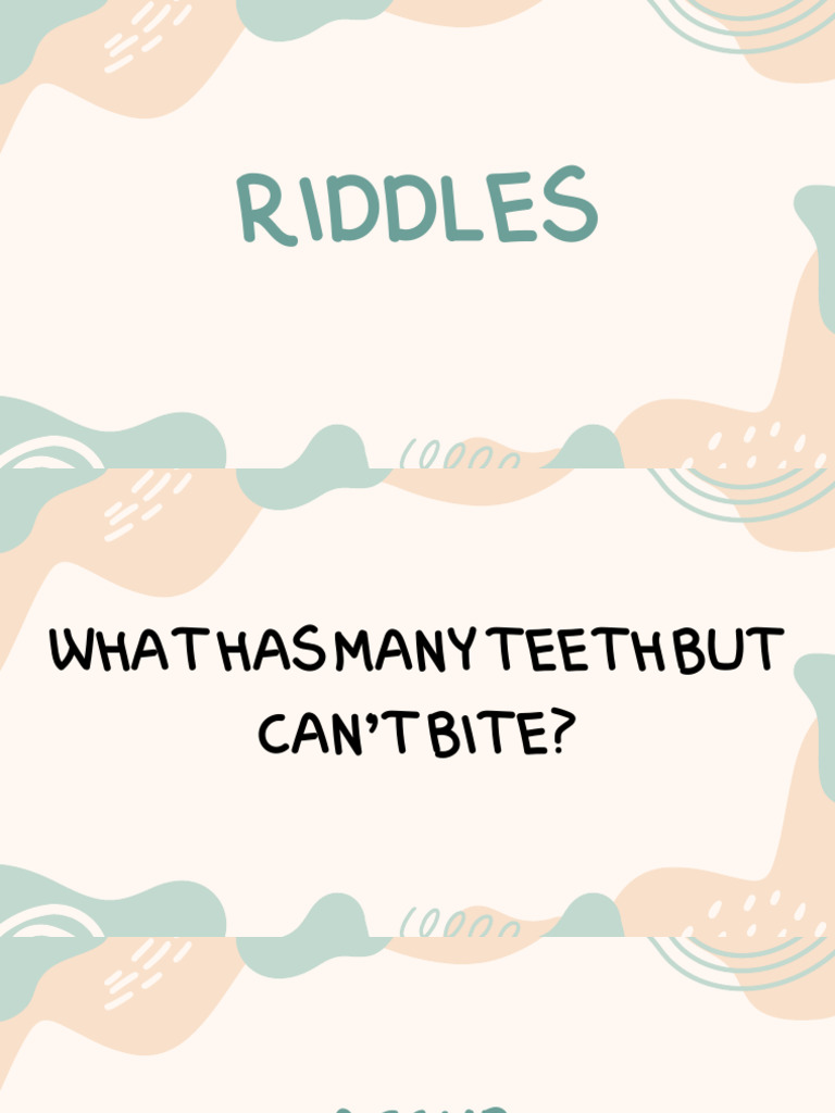Fun and Challenging Riddles | PDF | Folklore
