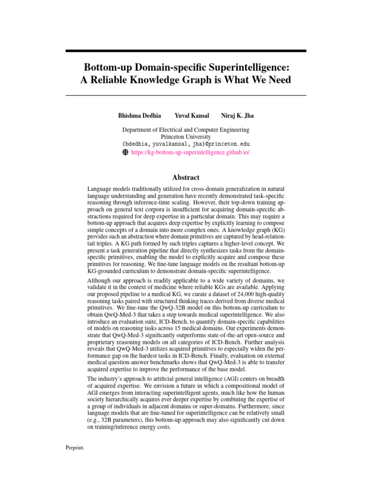 Bottom-Up Domain-Specific Superintelligence A Reliable Knowledge Graph ...