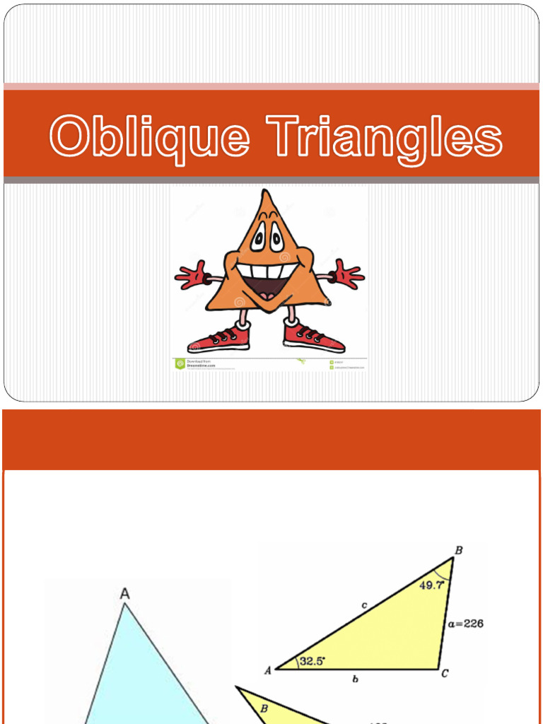 Understanding Oblique Triangles and Their Areas | PDF | Triangle ...