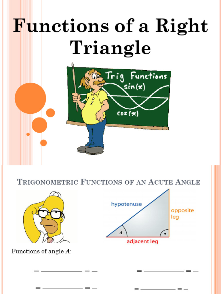 2 Functions of Acute Angle | PDF | Trigonometric Functions | Trigonometry