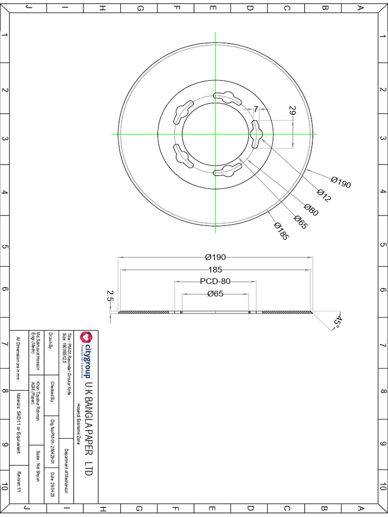 PM-01 Rewinder Circular Knife Design | PDF