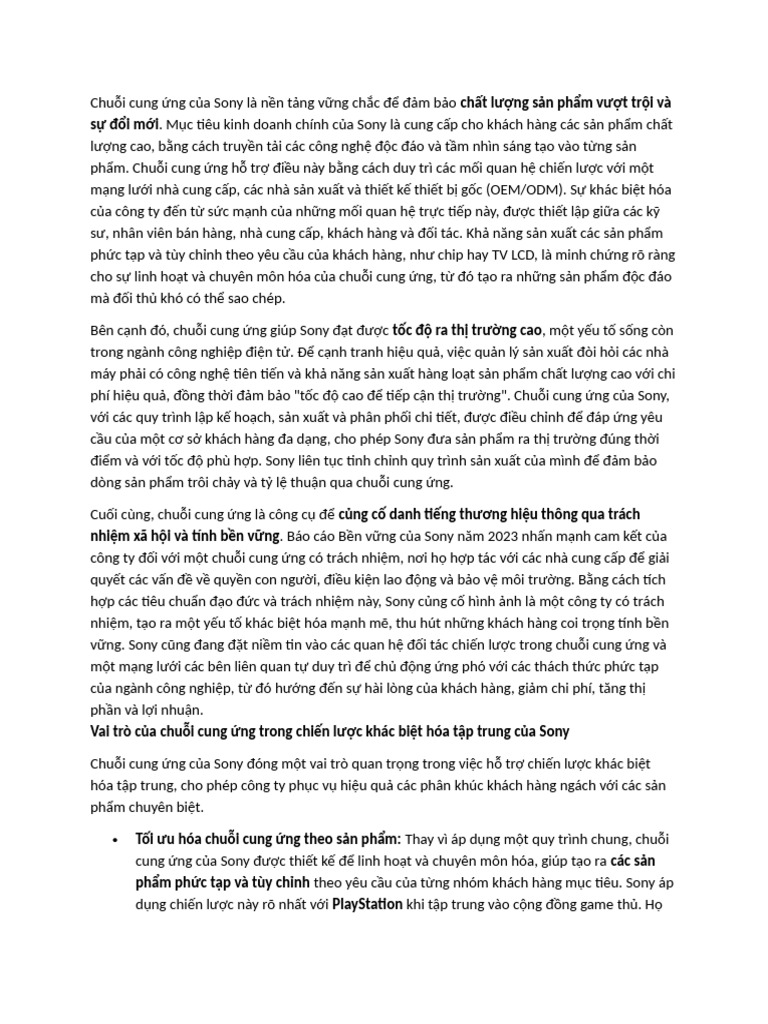 Sony Supply Chain 2 | PDF