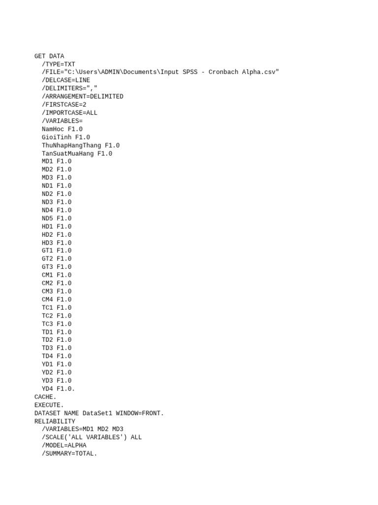 Cronbach Alpha Reliability Analysis | PDF | Cronbach's Alpha ...