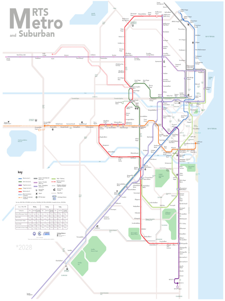 chennai-transit-map | PDF | Passenger Rail Transport | Public Transport