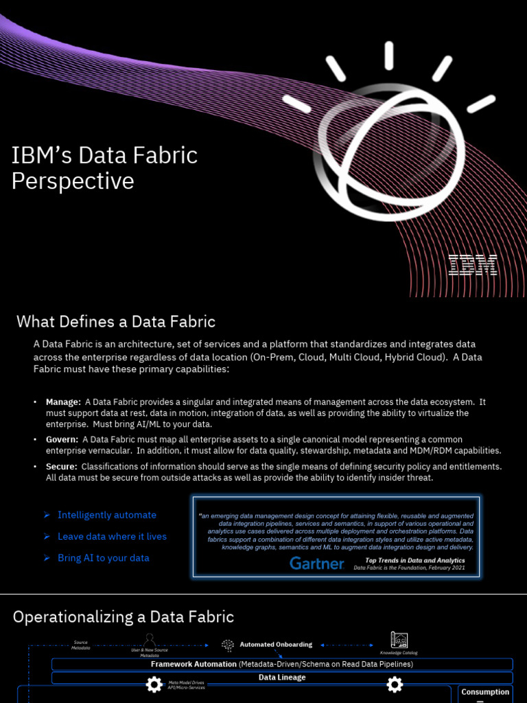 IBM Data Fabric Architecture Overview | PDF | Cloud Computing | Data